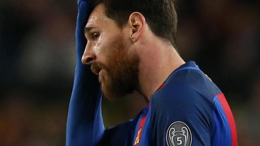 Messi, durante el partido ante la Juventus.