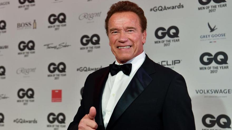 Arnold Schwarzenegger en uno de sus últimos actos.