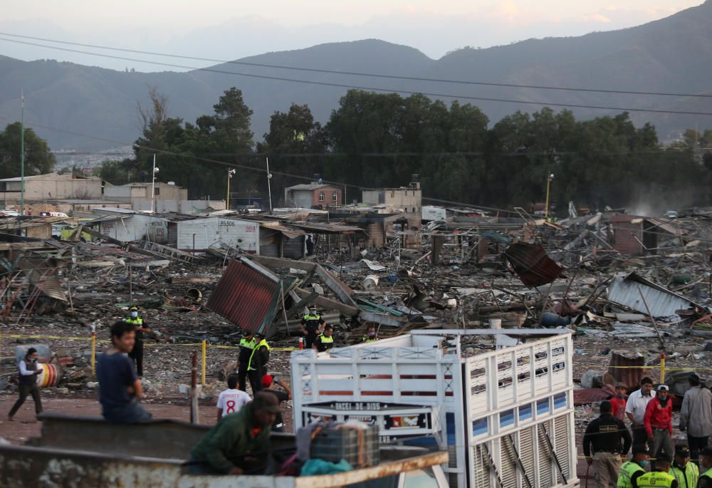 Explosión en un mercado pirotécnico en México