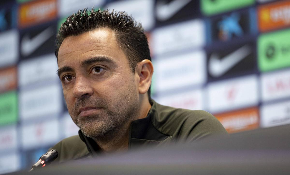 Xavi Hernández, en la rueda de prensa previa al Clásico
