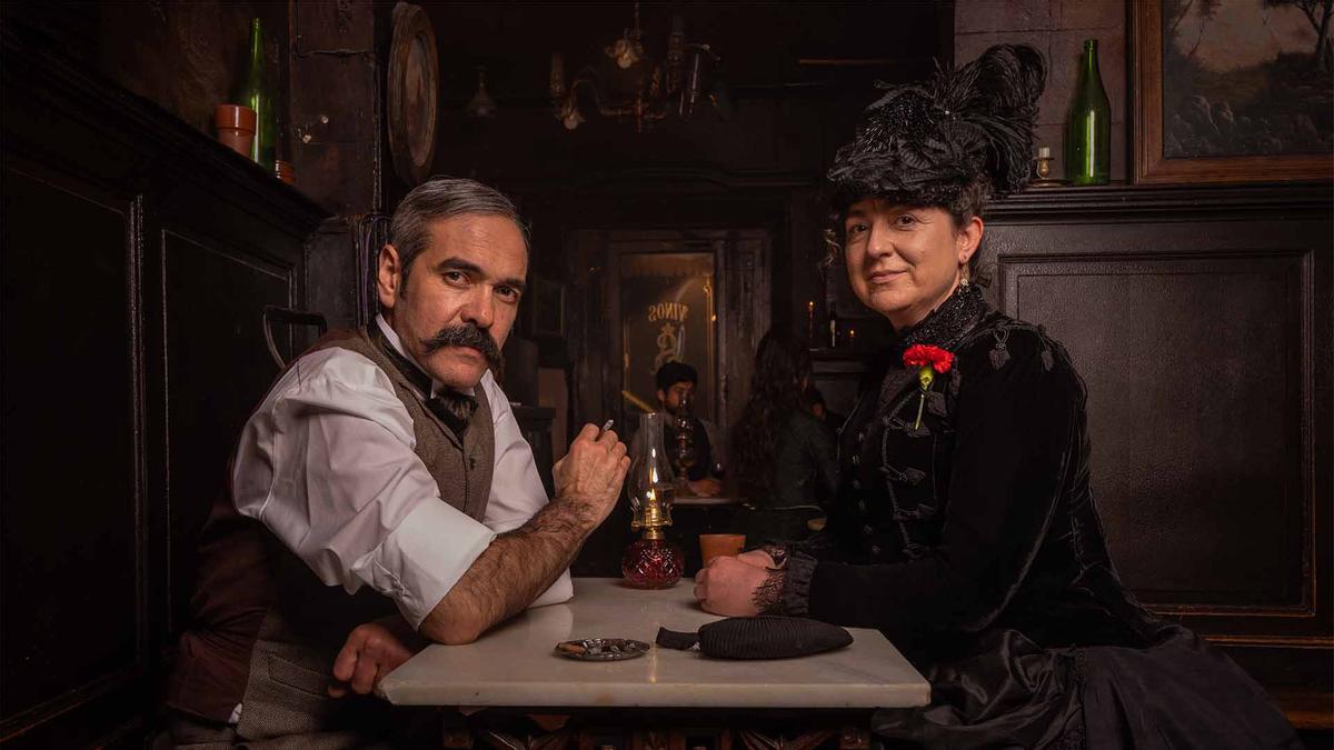 Lucía Veiga, caracterizada como Emilia Pardo Bazán para "Mi ilustrísimo amigo".