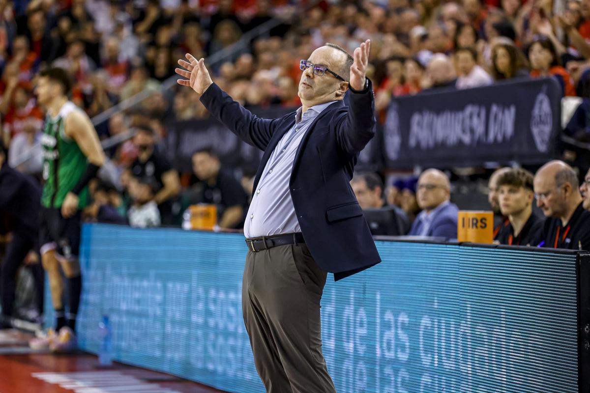 Diego Ocampo, expressiu durant el partit contra el Joventut