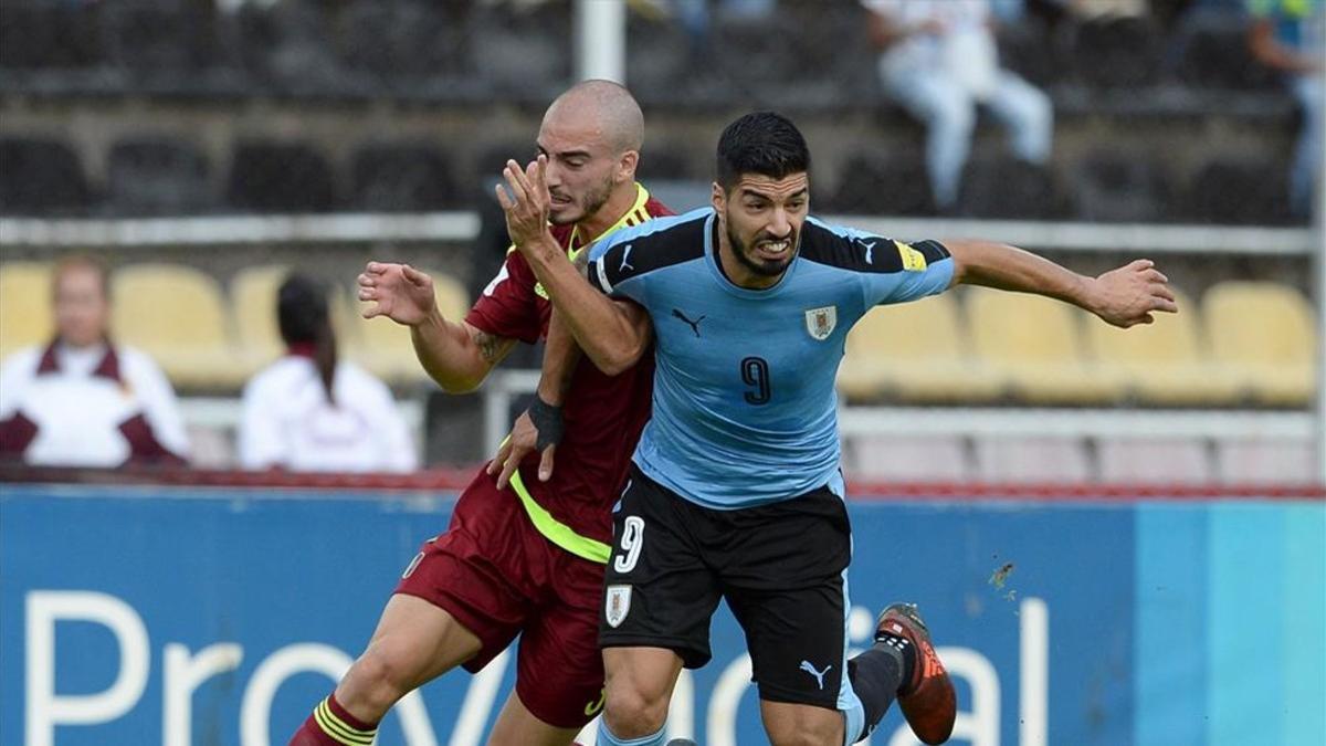 Luis Suárez, en el partido disputado el viernes pasado frente a Venezuela