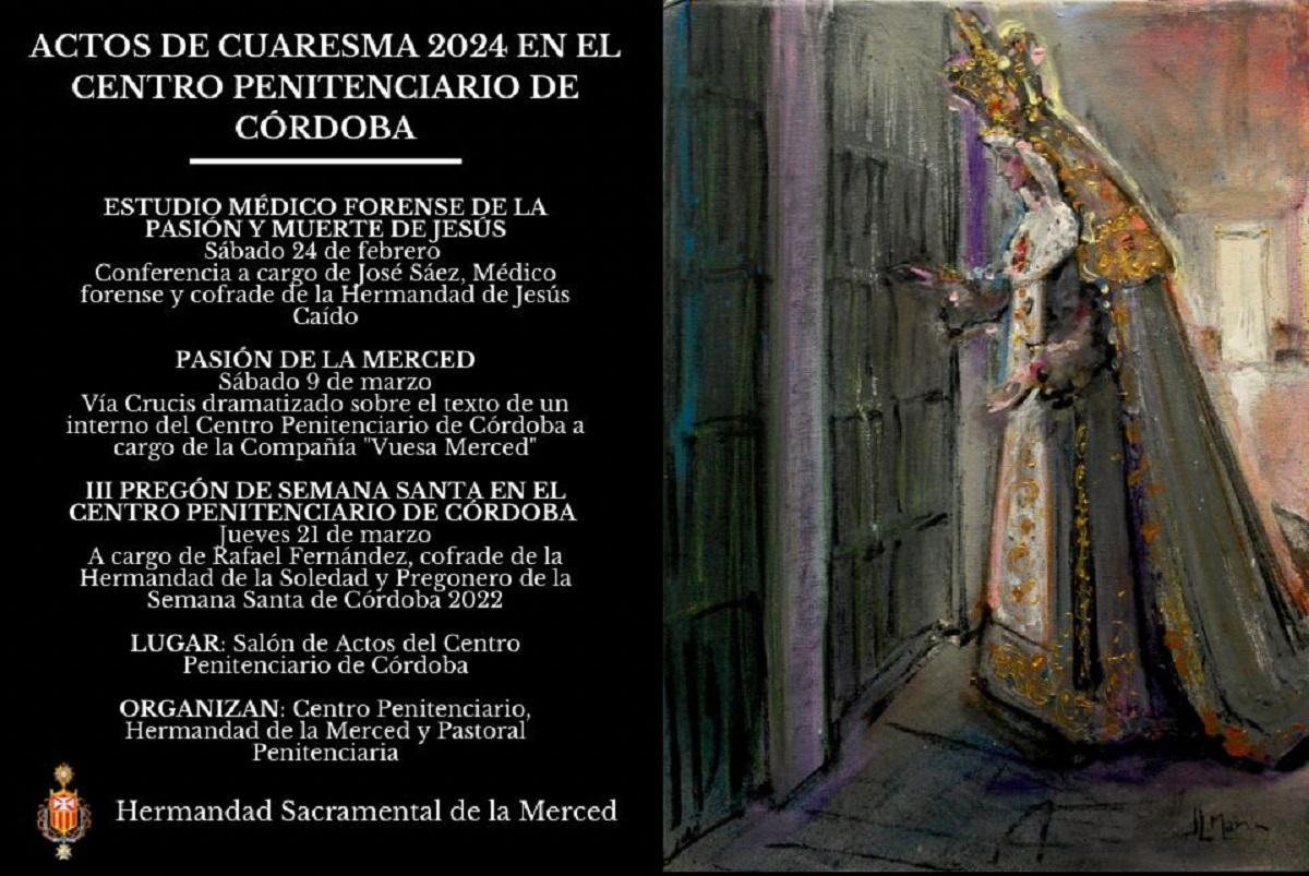 Programa de actos de la Merced en la cárcel de Córdoba.