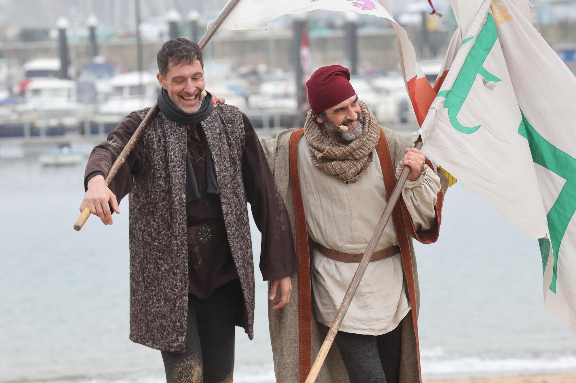 Viaje al pasado desde Baiona: la Arribada triunfa a pesar de la lluvia