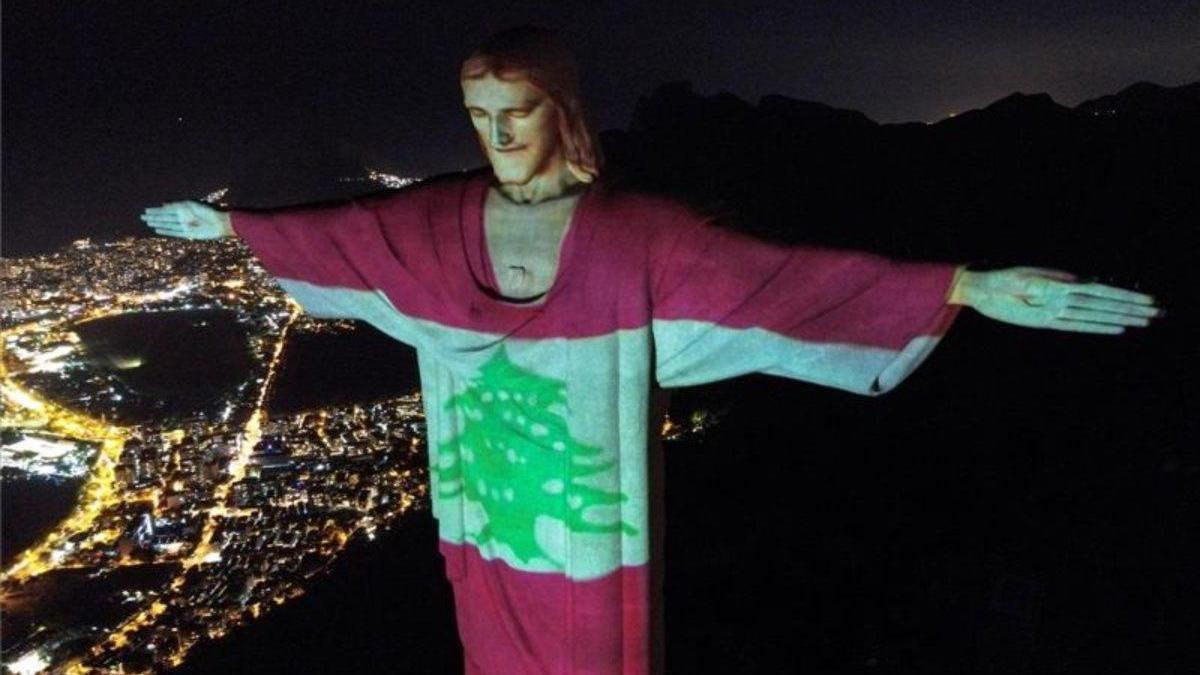 El Cristo Redentor de Río de Janeiro se solidariza con el pueblo del Líbano