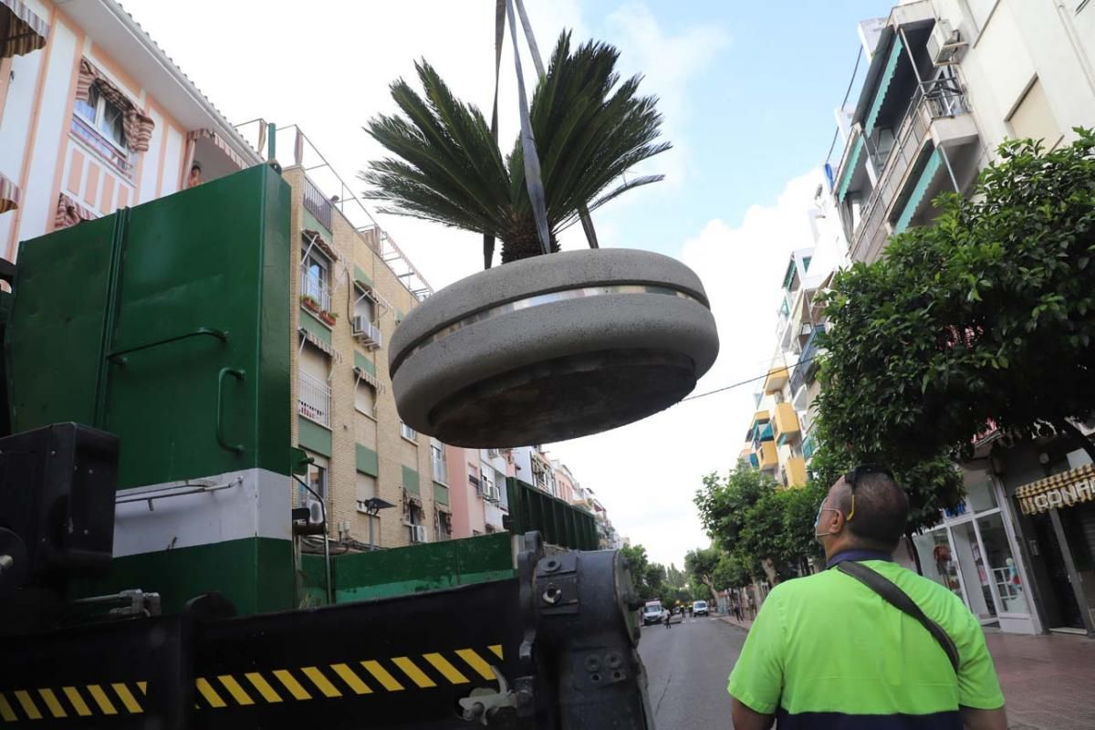 Preparativos para peatonalizar la Viñuela