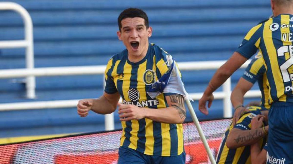 Lautaro Blanco, durante un partido del Rosario Central