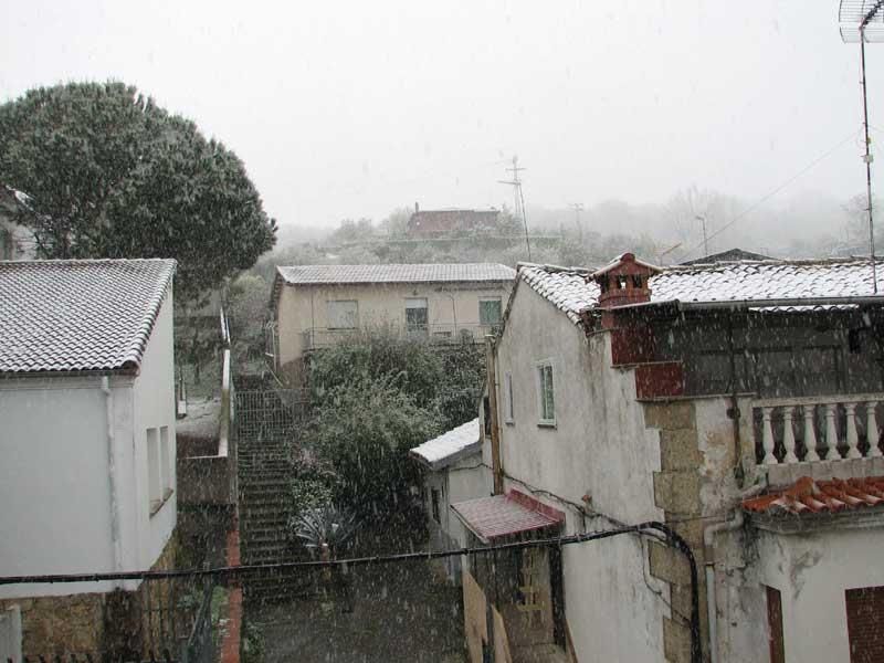 Nevada de primavera en Extremadura