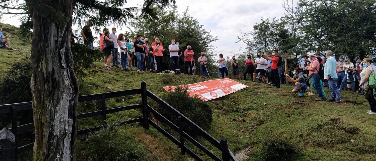 El acto de ayer en el pozo Funeres