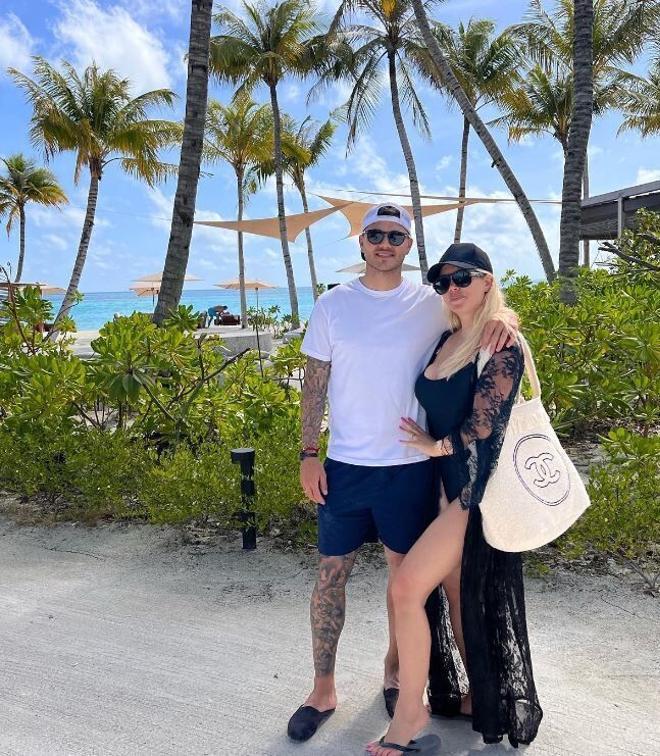 Icardi, Wanda Nara y la familia, en Maldivas