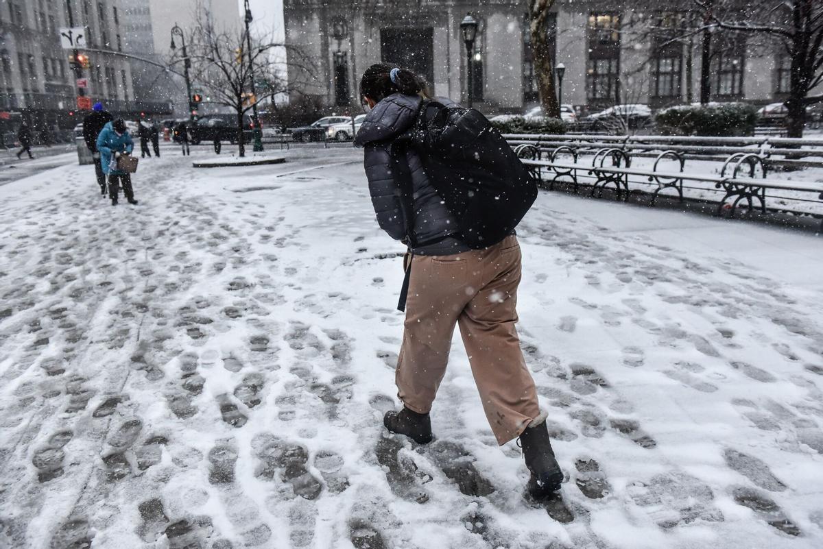 Intensa nevada en Nueva York
