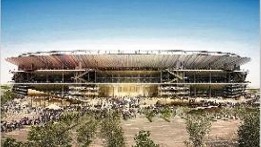 La imatge que tindrà el nou Camp Nou després de la remodelació.