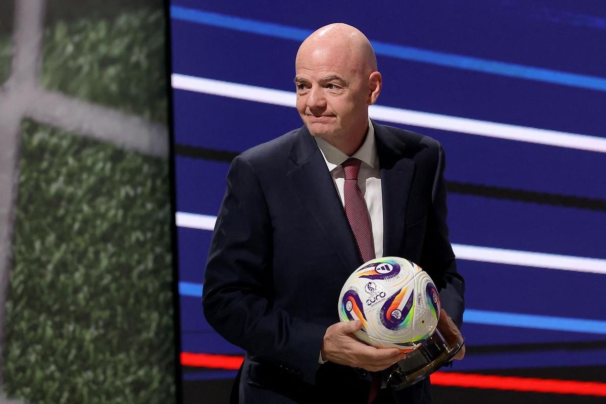 Gianni Infantino, president of FIFA, this Thursday in Belgrade.