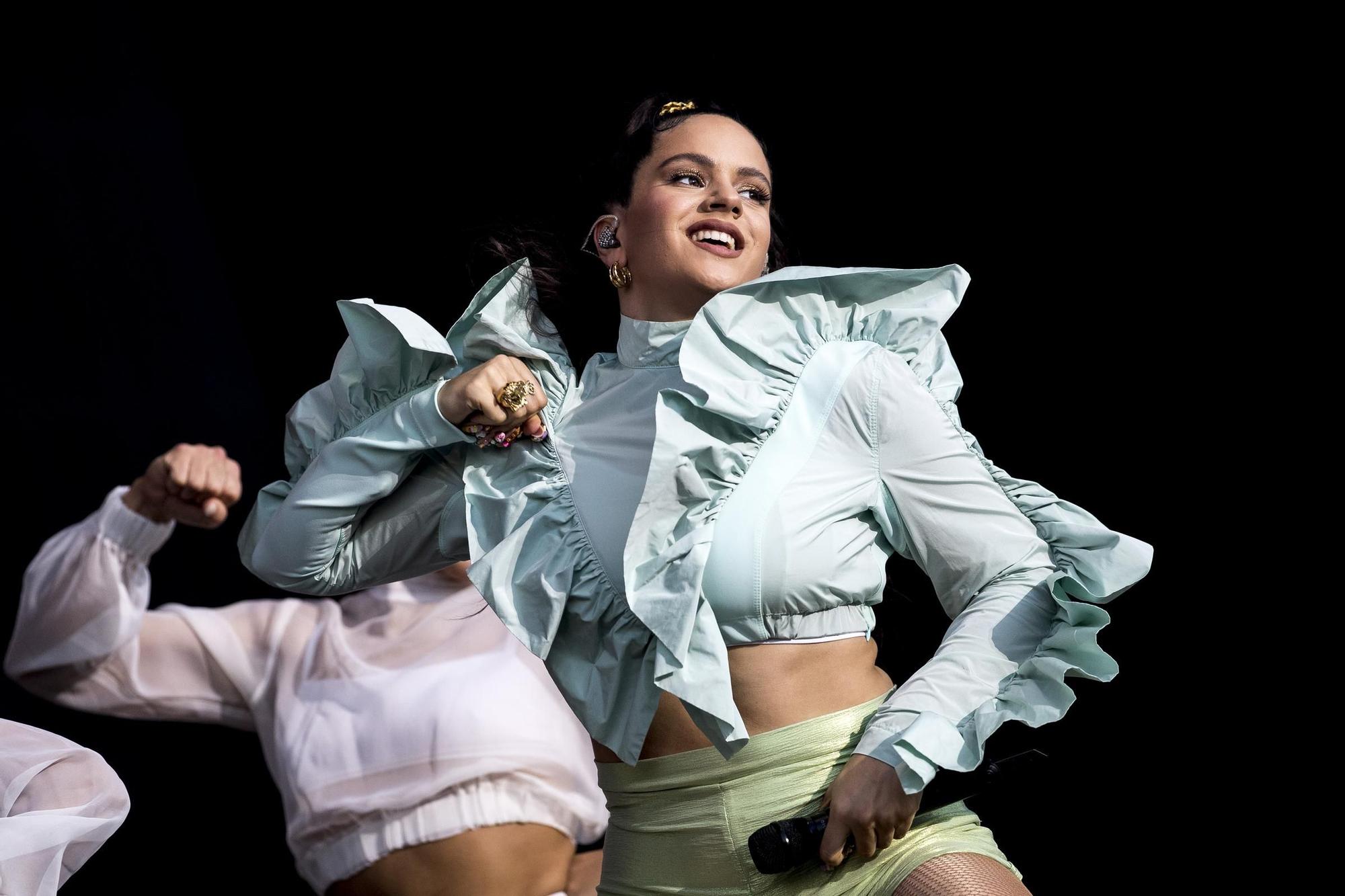 Rosalía, durante su actuación en el festival Mad Cool 2019