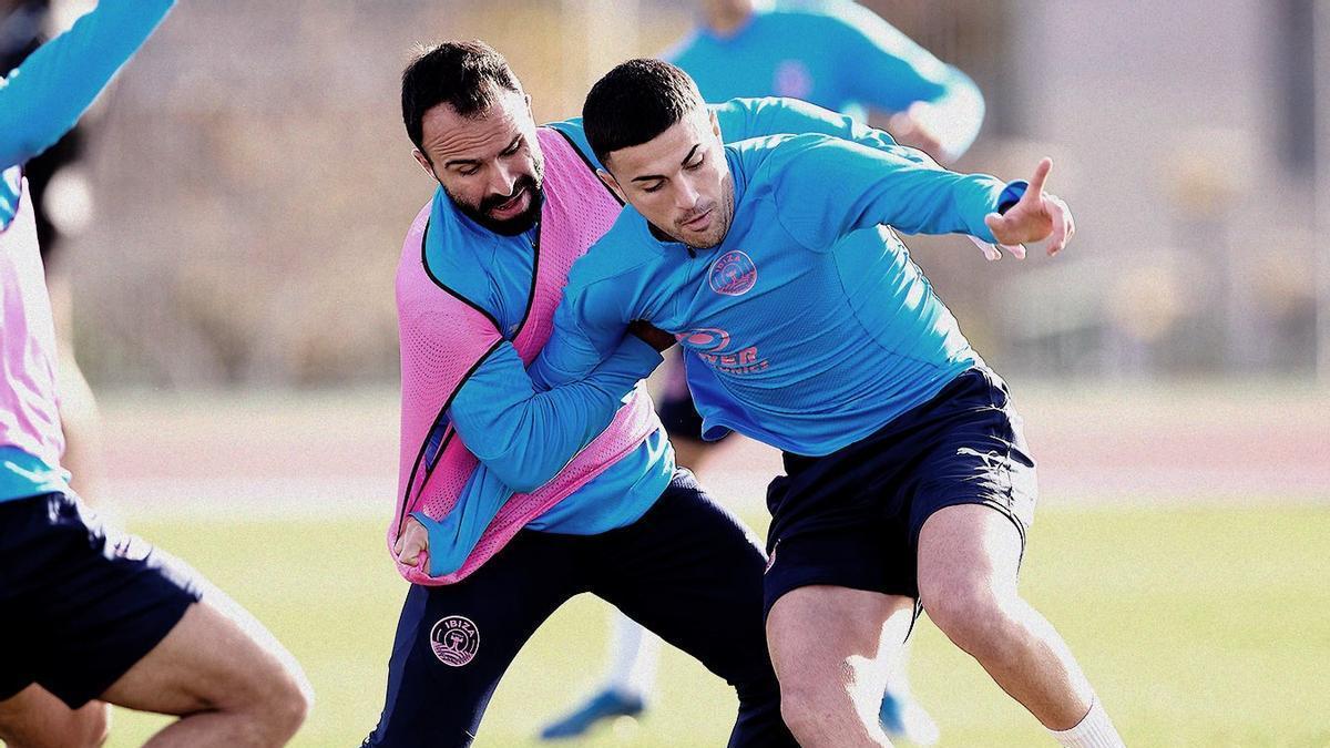 Zarzana y Javi Jiménez durante un entrenamiento.