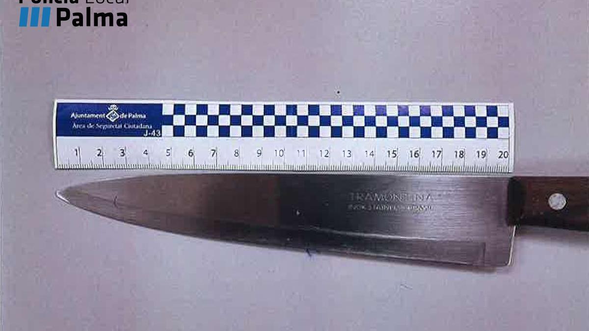 Cuchillo de 20 centímetros esgrimido por el casero contra sus inquilinos
