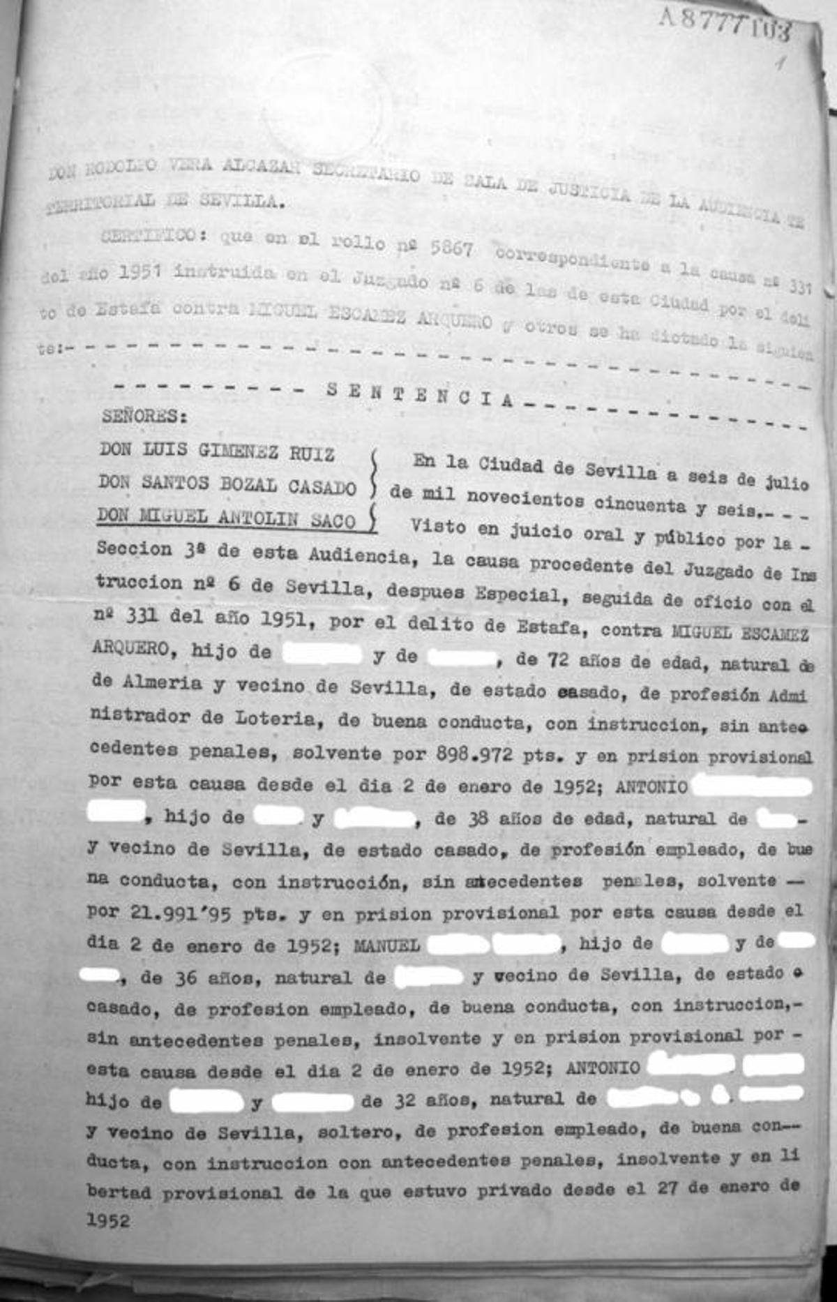 Sentencia del Caso Escámez