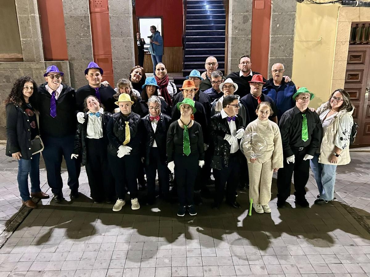 Integrantes del centro ocupacional, que intervinieron en el espectáculo.