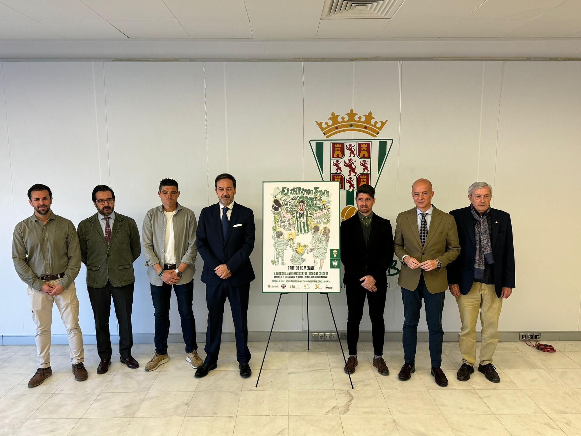 La presentación del partido de homenaje del Córdoba CF a Javi Flores, en imágenes