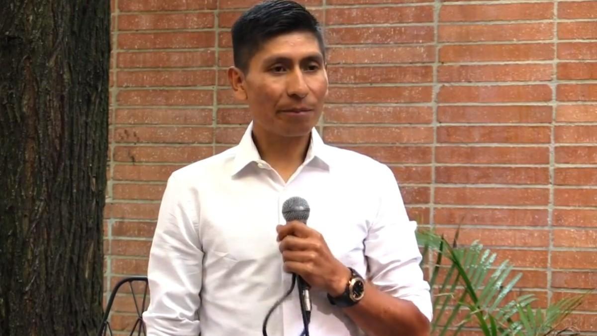 Nairo Quintana, en la rueda de prensa