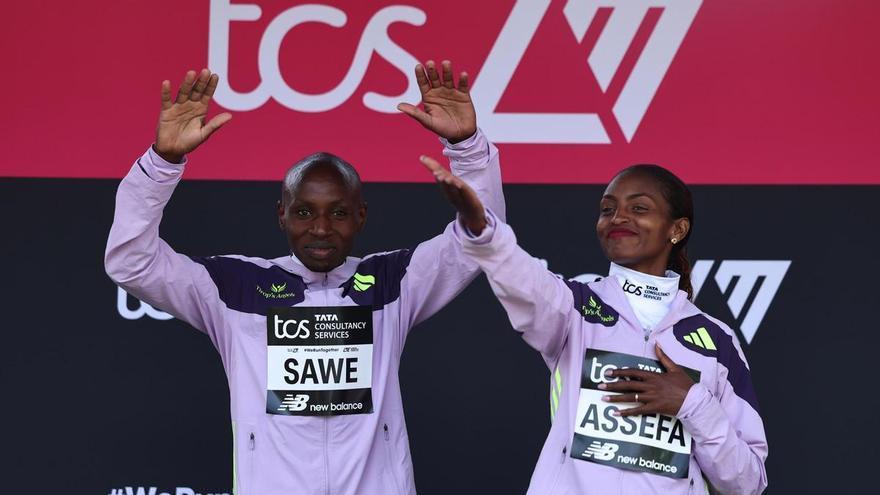 Locura en el Maratón de Londres ¡La etíope Assefa también bate el récord mundial femenino!