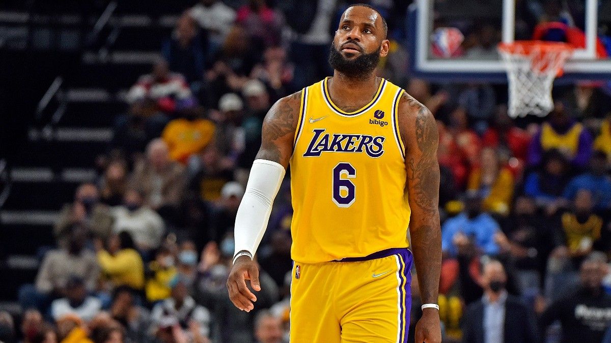 LeBron James, en un partido con Los Angeles Lakers