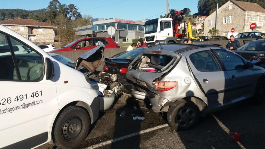 Siniestro de esta mañana en la A-55. // FdV