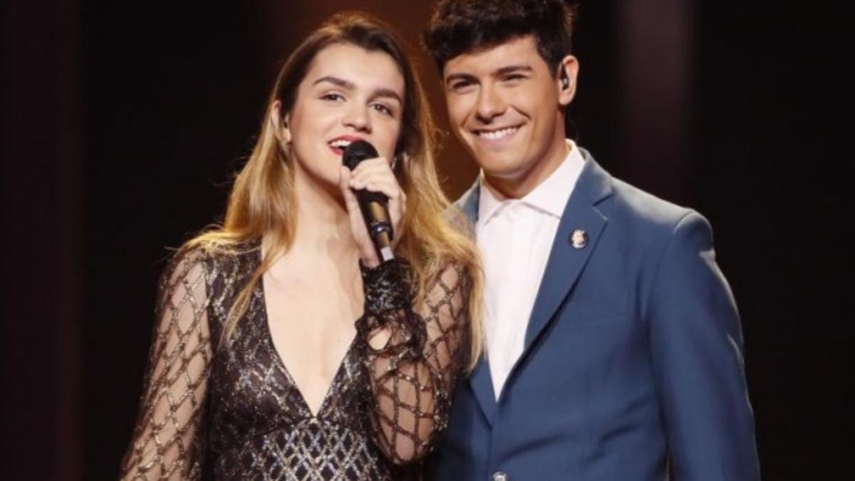 Amaia y Alfred durante su segundo ensayo en Eurovisión 2018