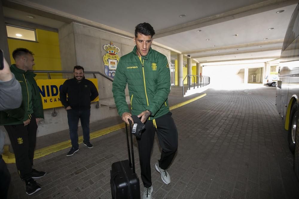 Rueda de prensa y salida de la UD Las Palmas para disputar el partido contra el Reus