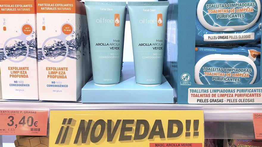 La nueva mascarilla de arcilla verde, en el lineal de perfumería de Mercadona.