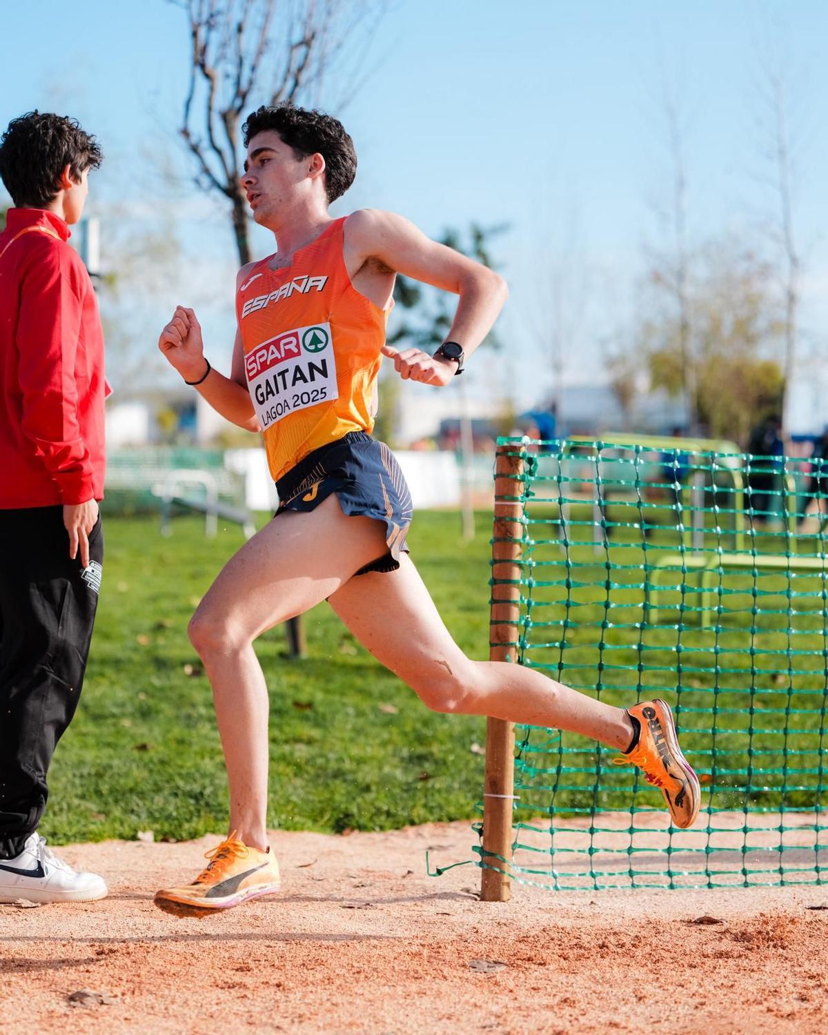 El atleta extremeño, en pleno esfuerzo.