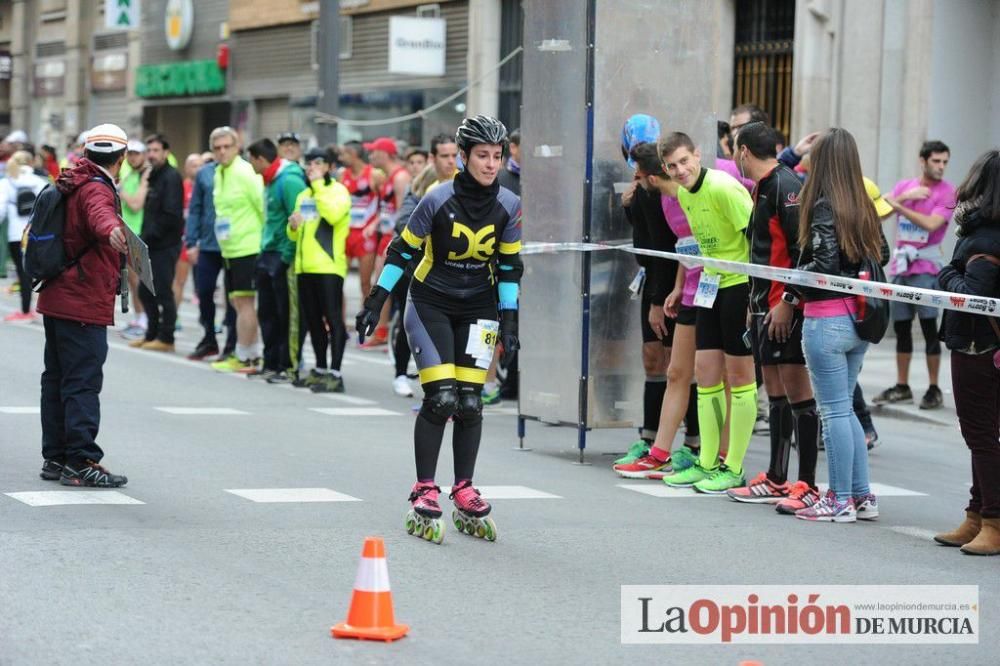 Murcia Maratón. Patinadores en carrera