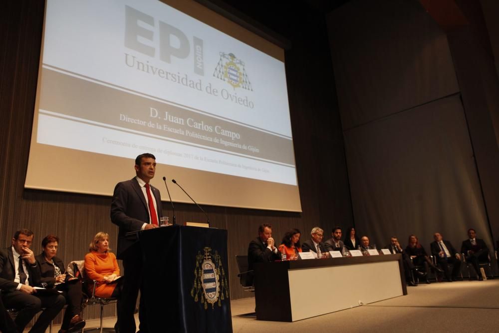 Entrega de diplomas de la Escuela Politécnica de Gijón.