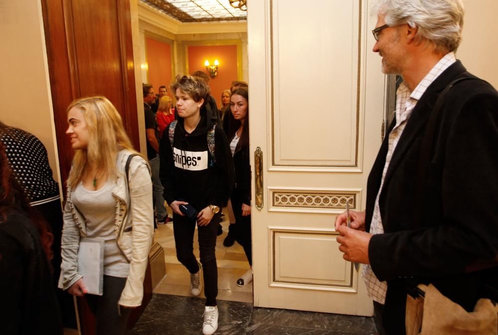 Los estudiantes de Bochum, en el Ayuntamiento