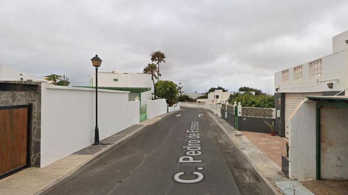 Calle Pedro de Fonseca, en Tahiche (Lanzarote).