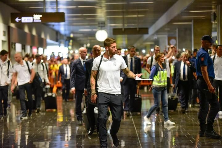 LLegada del Madrid al Aeropuerto de Gran Canaria