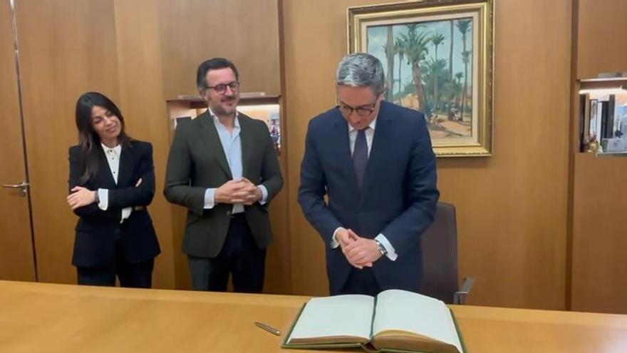 La EUIPO cierra filas con Elche para lograr la Indicación Geográfica Protegida para la palma blanca del Domingo de Ramos