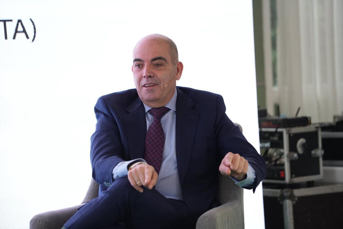 Lorenzo Amor, presidente de ATA, durante Los desayunos de La Crónica de Badajoz.