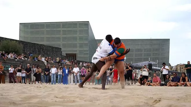 Exhibición de Lucha Canaria en el Festival Internacional de Cine de San Sebastián