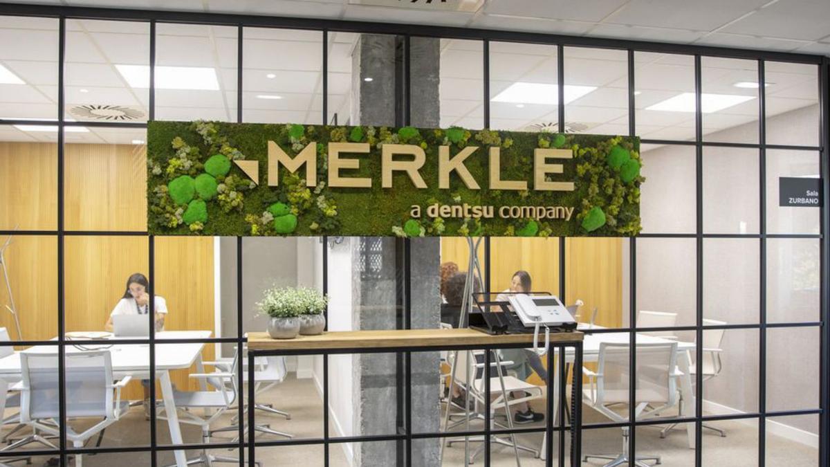 Recepción de Merkle en su sede de Gijón. | Merkle