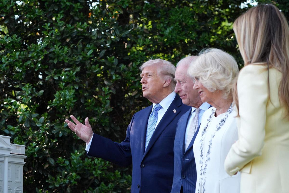Trump recibe al rey Carlos III de Inglaterra en la Casa Blanca
