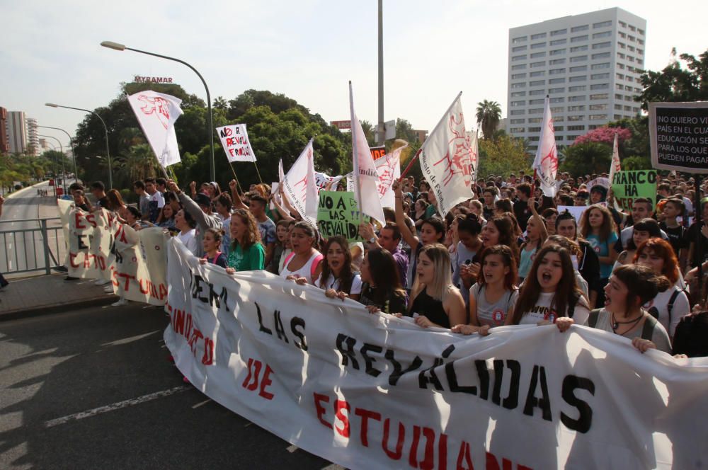 Manifestación contra la reválida en Málaga