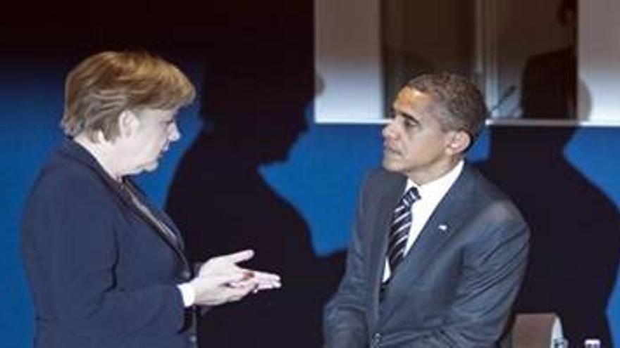 Obama, Merkel, Hollande y Monti hablan de la crisis europea por videoconferencia