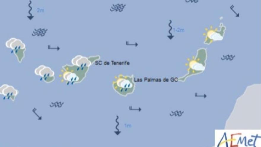 La previsión de lluvias persiste en Canarias