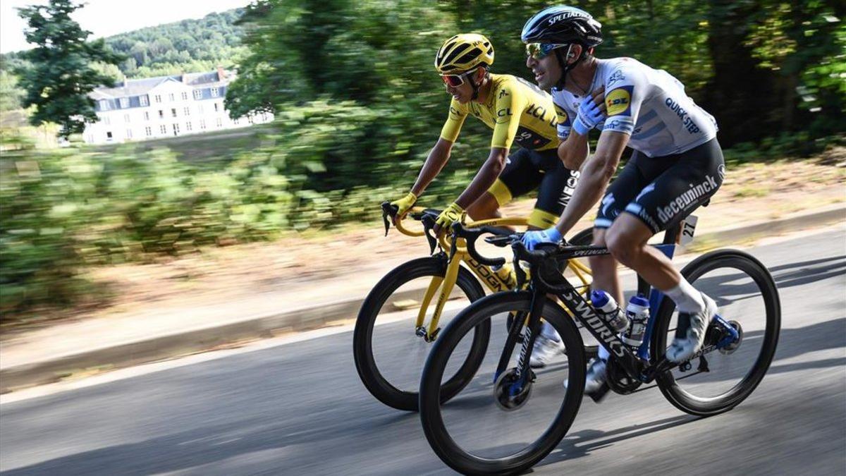 Richeze junto con Egan Bernal durante el Tour de Francia 2019