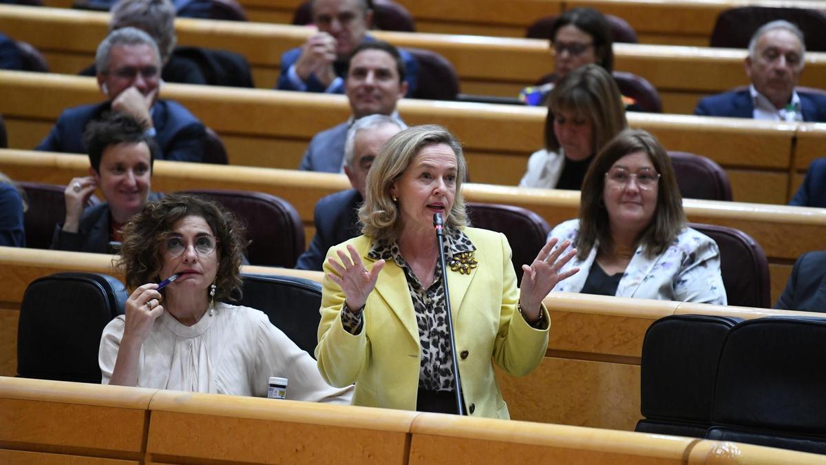 La vicepresidenta primera y ministra de Economía, Comercio y Empresa, Nadia Calviño.