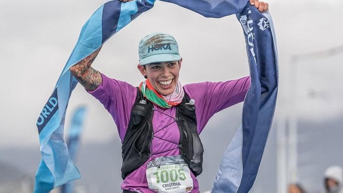 Cristina Santurino, en una de sus victorias / INSTAGRAM