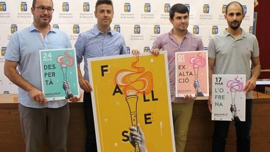 Un pebetero olímpico en el cartel de Fallas