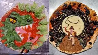 Asier Sanz, el humorista que pinta con comida: "La vida tendría que ser como 'Pizza Movies'"